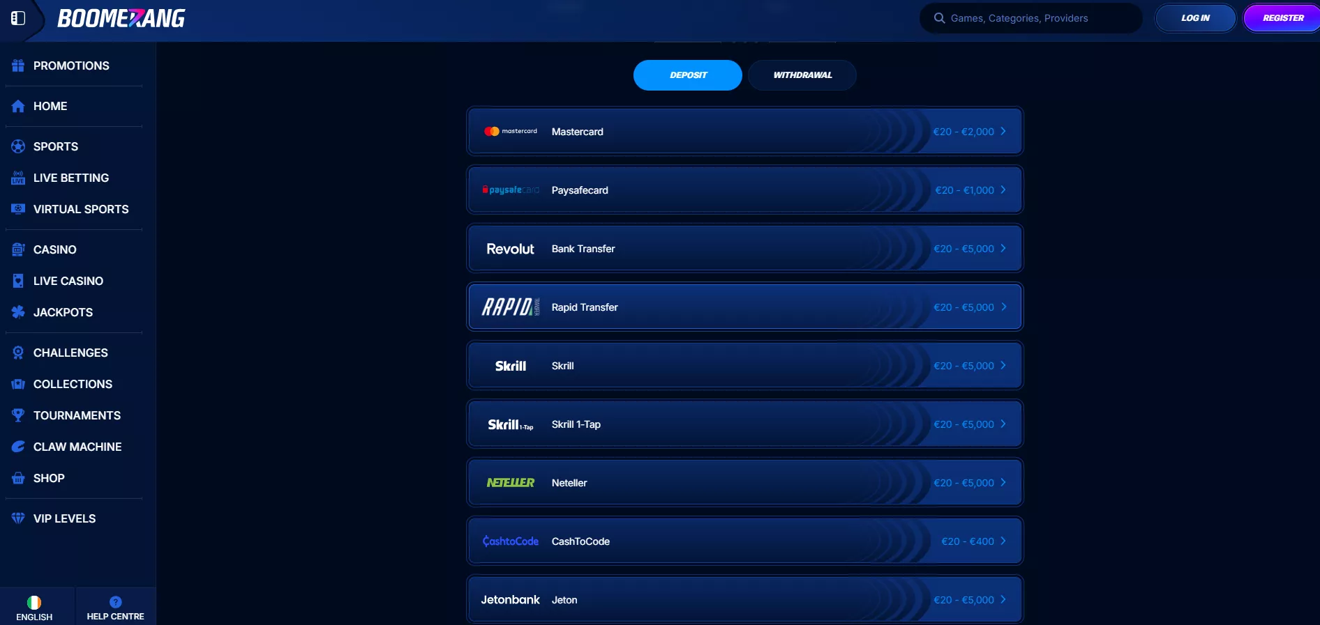 VÕTA BOONUS - boomerang bet boonused - Boomerang Bet | 7