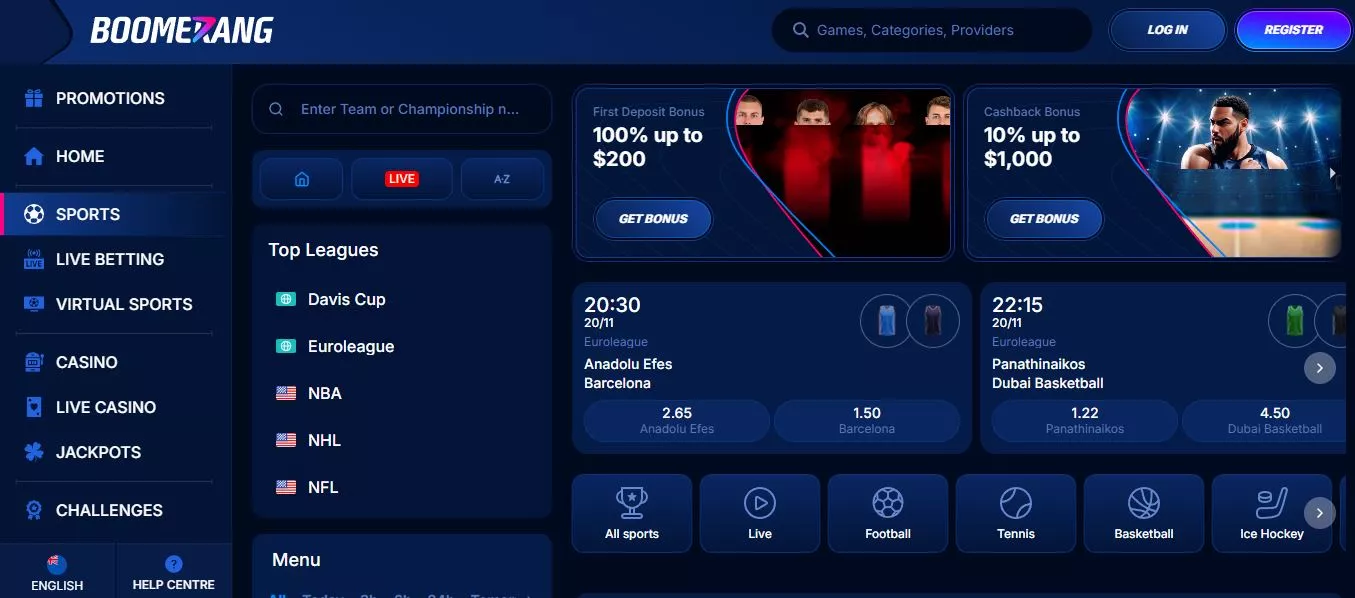 boomerang bet казино