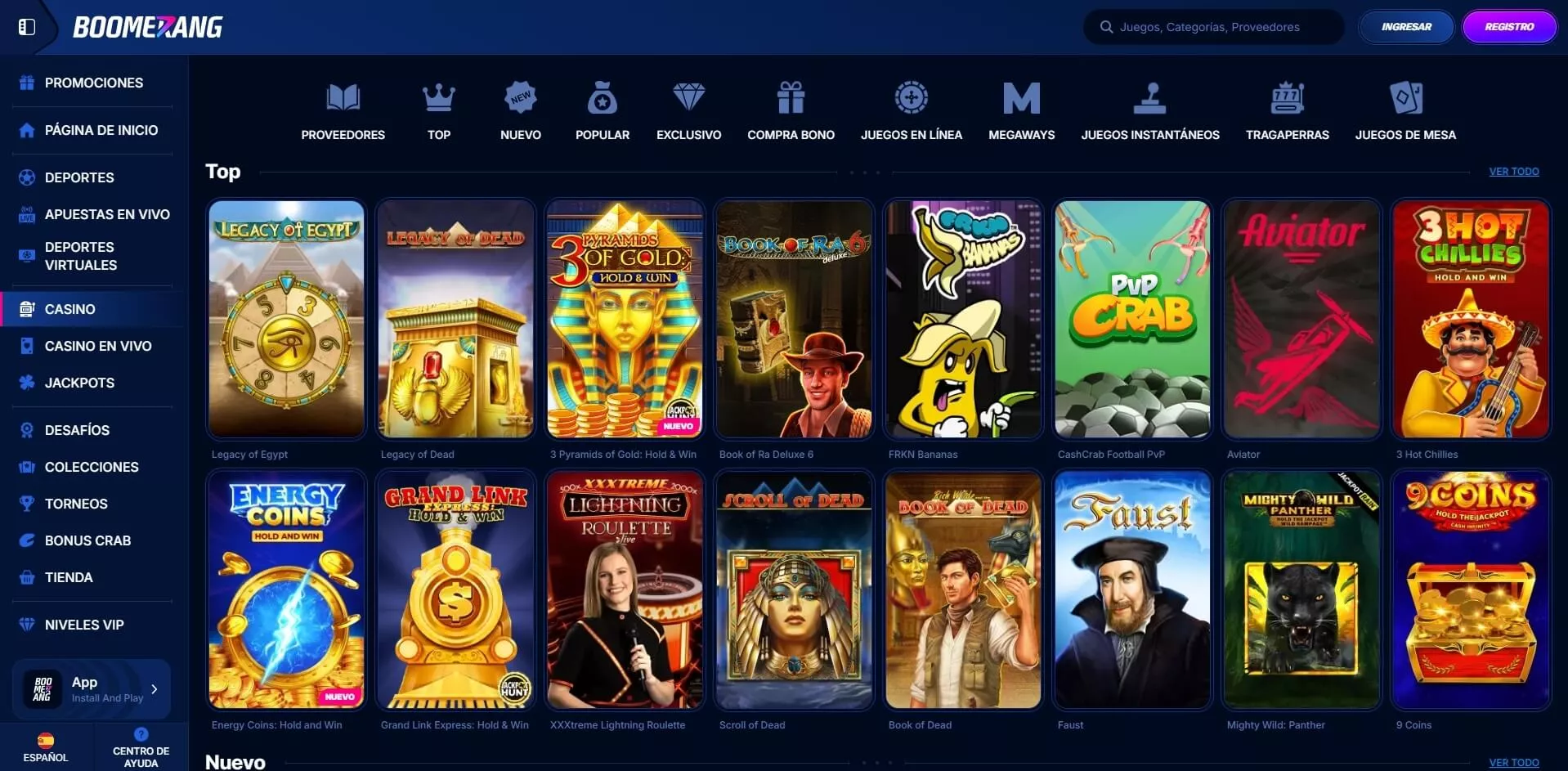 boomerang bet mobilna verzija TOC 9