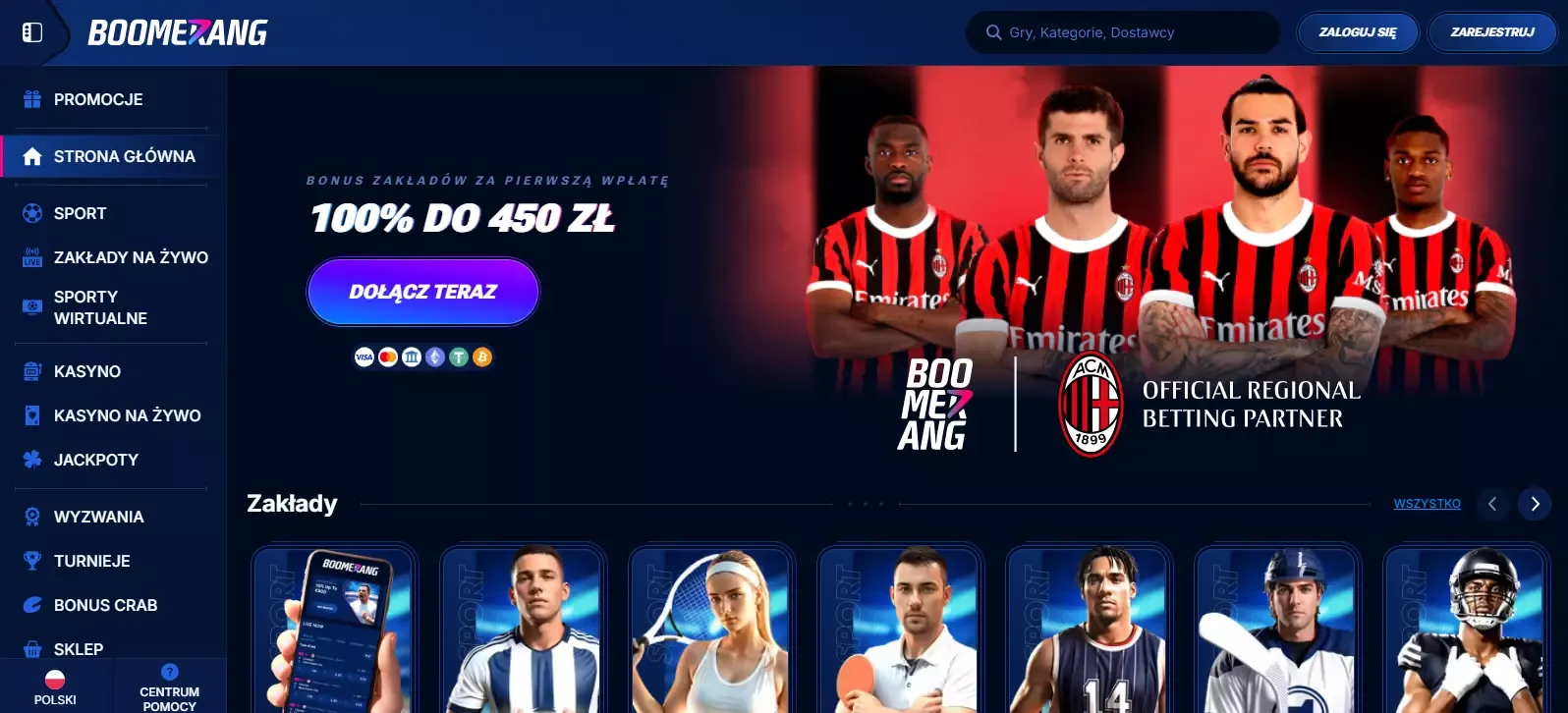 wersja mobilna boomerang bet TOC 3